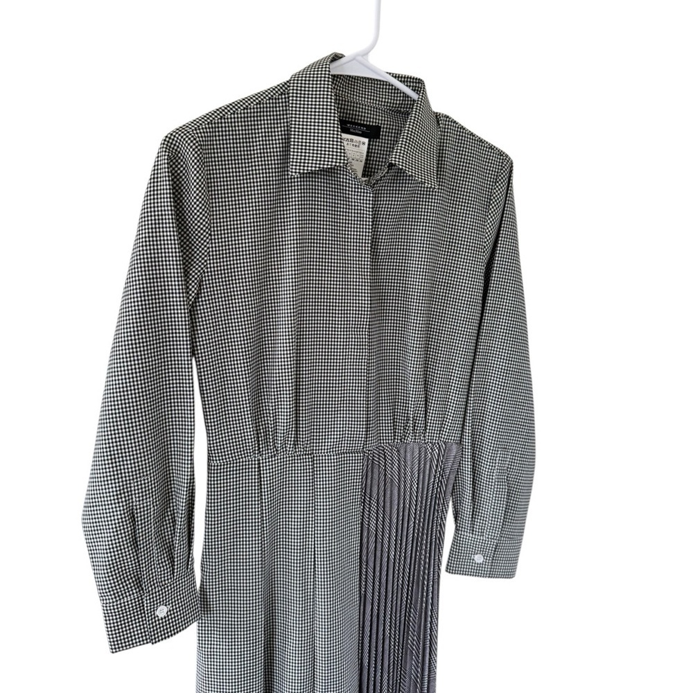 Weekend Max Mara Checkered Pattern Wool Pleated D… - image 5